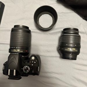 Nikon D5100 Camera with Bag, Equipment, 55-200m Lens, 18-55mm Lens